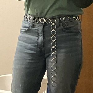 Silver Circle Chain Belt